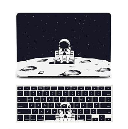 MacBook Air 13 Inch Laptop Case Compatible with 2010-2017 Models A1466 A1369 - Plastic Hard Shell Cover & Keyboard Skin - Moon - color: 1225 Moon, size: Air 13" 2010-2017(A1369/A1466)