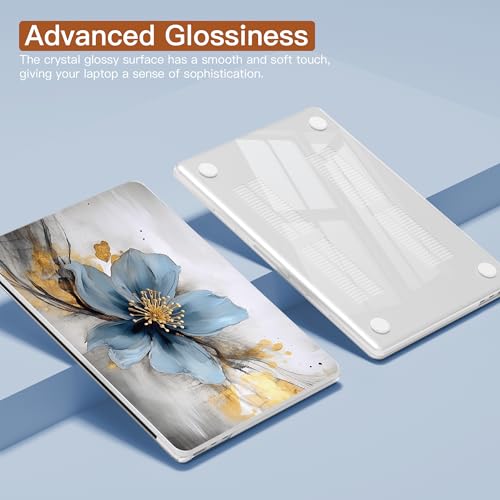 CISSOOK Compatible with MacBook Air 13.6 inch Case M2 M3 M4 M5 | A3449 A3240 A3113 A2681, 5in1 Set Hard Shell Case Keyboard Cover for MacBook Air 13.6 inch 2022 - 2026, Retro Golden Floral - color: Air13.6inch-Retro Golden Floral