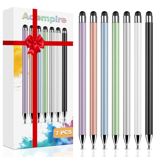 Stylus (7 Pcs), 2-in-1 Stylus Pen for Touch Screen, High Precision and Sensitivity, Suitable for iPad/iPhone/Samsung/Android Smartphone and Tablets, Compatible with All Touch Screen (Multicolor) - color: Mix color03