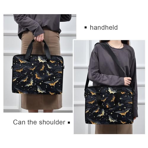 MNSRUU Laptop Bag for 15.6 inch Black Gothic Bats - color: Skull I 4177