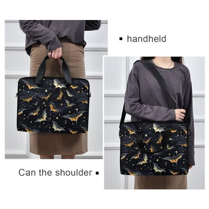 MNSRUU Laptop Bag for 15.6 inch Black Gothic Bats - color: Skull I 4177
