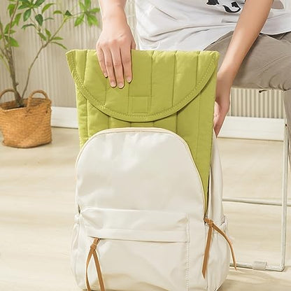 Puffy Laptop Sleeve 15-16 Inch, Soft Laptop Case, Green Set | Compatible with 15-16 Inch Macbook Pro/Air, Asus/Dell Xps/Lenovo Laptops, Protective Carrying Bag for Women and Men - color: Green Set, size: 15/16