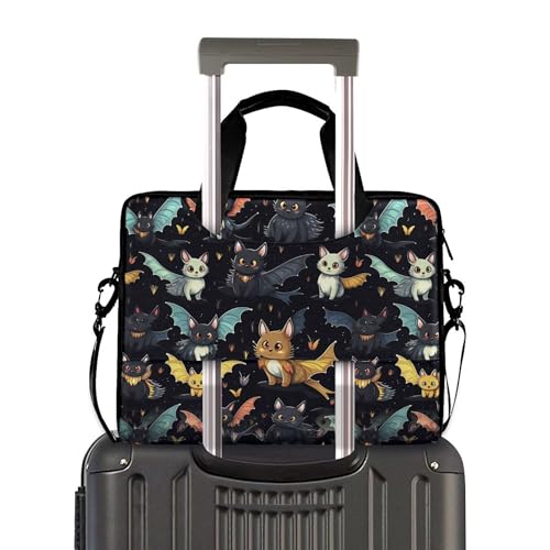 MNSRUU Laptop Bag for 15.6 inch Black Gothic Bats - color: Skull I 4212