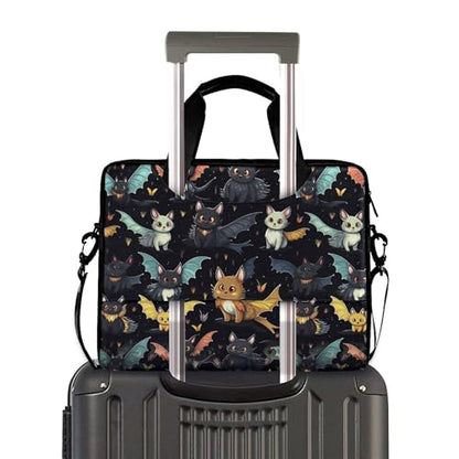 MNSRUU Laptop Bag for 15.6 inch Black Gothic Bats - color: Skull I 4212