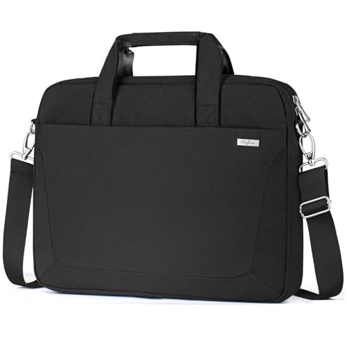 BAFFINA Laptop Shoulder Bag 15.6 16 17.3 Inch for Men Women,Waterproof Computer Carrying Case Messenger Bag Briefcase Work - color: Black, size: 17-18 Inch