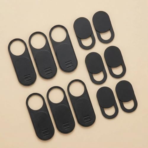 Webcam Cover Slide Ultra Thin Black 12 Pack Mixed Styles, Slim Smooth Sliding Build, Daily Privacy Blocking Use - color: 12 Pack