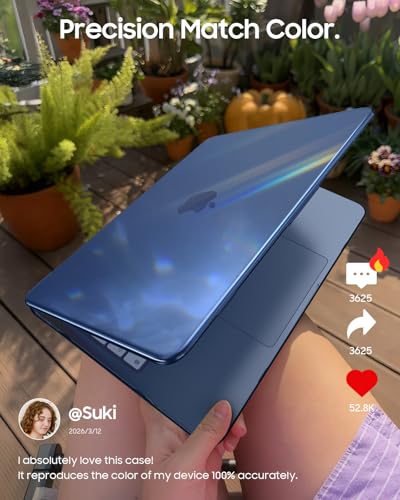 Fintie Case for MacBook Neo 13 Inch with Keyboard Skin & Screen Protector | 2026 A3404, Snap-On Design, Slim Fit, Hard Shell Cover, Crystal Indigo - color: Crystal Indigo