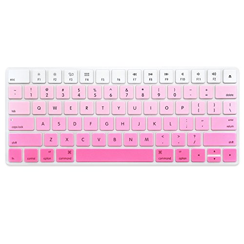 ProElife Ultra Thin Silicone Keyboard Protector Cover Skin for Apple Magic Keyboard & Magic Keyboard 2 (U.S Version, Model: MLA22L/A-A1644, Without Numeric Keypad) (Ombre Pink) - color: Ombre Pink