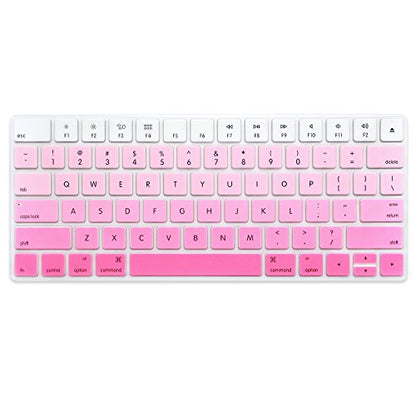 ProElife Ultra Thin Silicone Keyboard Protector Cover Skin for Apple Magic Keyboard & Magic Keyboard 2 (U.S Version, Model: MLA22L/A-A1644, Without Numeric Keypad) (Ombre Pink) - color: Ombre Pink