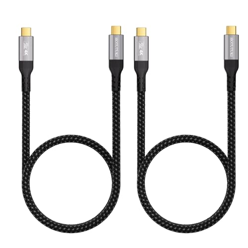 2-Pack Short 2FT usb-c cables,20Gbps Data Charging Cable,100W USB 3.2 Gen 2 High Speed, 4K Video Monitor Cord, USBC Display Cable for Type-C Devices,usb c cord Compatible with Thunderbolt 4/3 - size: 2FT+2FT