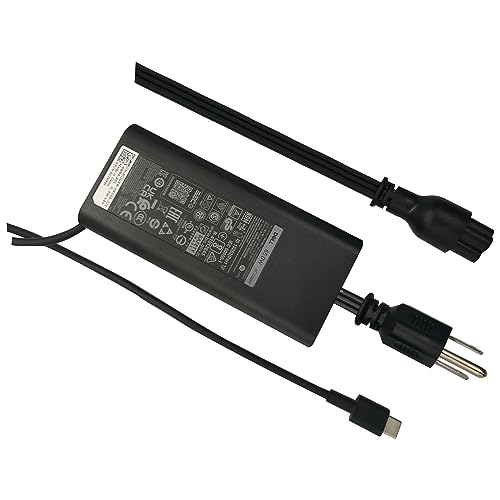 Dell Laptop Charger 65W USB-C,AC Adapter with Power Cord Cable,LA65NM190, HA65NM190, DA65NM190, HKA65NM200, Black