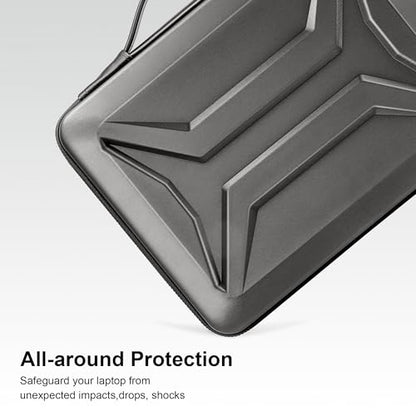DOMISO 13.3-14 Inch Laptop Hard Case, Waterproof Shockproof Hard Shell Laptop Sleeve Protective Computer Bag for Macbook Pro/Lenovo ThinkPad/Dell XPS/HP Pavilion,Dark Grey - color: Dark Grey, size: 14 Inch