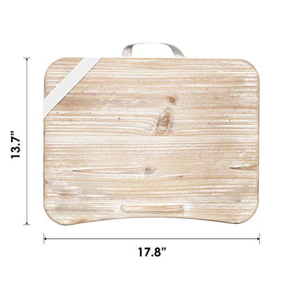 LAPGEAR Heritage Lap Desk - White Wash, Fits 17.3” Laptops