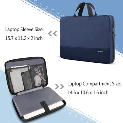 Ytonet Laptop Sleeve Case 16 Inch 15.6 Inch, Slim Laptop Cover with Handle | Compatible with MacBook Air/Pro HP Dell Lenovo Notebooks, Protective Computer Carrying bag, TSA Water Resistant, Dark Blue - color: Dark Blue, size: 16 inch