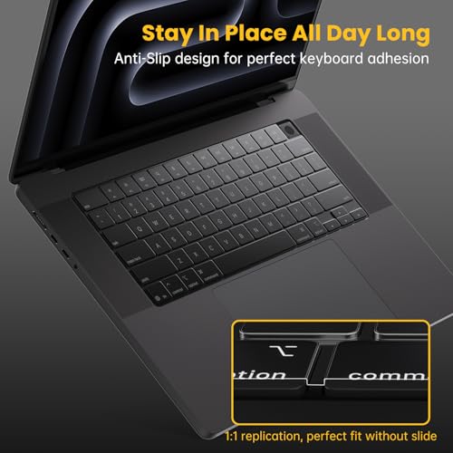Premium Ultra Thin MacBook Pro 16 & 14 inch Keyboard Cover Protector | for 2026 2025 MacBook Pro 14" & 16" M5 M4 M3 Pro/Max, Mac Invisible High Transparency Accessories Skin, Waterproof, Tinted - size: MacBook Pro 14" & 16"(2021-2026)