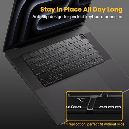 Premium Ultra Thin MacBook Pro 16 & 14 inch Keyboard Cover Protector | for 2026 2025 MacBook Pro 14" & 16" M5 M4 M3 Pro/Max, Mac Invisible High Transparency Accessories Skin, Waterproof, Tinted - size: MacBook Pro 14" & 16"(2021-2026)