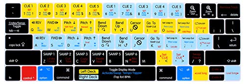 English Silicone Serato Scratch LIVE Shortcuts Hotkey Keyboard Cover Skin for MacBook Pro with Touch Bar 13-inch 15-inch(Model A2159,A1989,A1990,A1706,A1707) (2019-2016)USA Layout Protective Skin - color: Serato Scratch LIVE