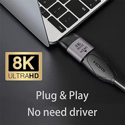 xiwai USB4 USB-C Type-C Source to Female HDMI 2.0 Display 8K 60HZ UHD 4K HDMI Male Monitor Adapter - style: USB-C Type-C Male to HDMI 2.0 Female 8K 60HZ