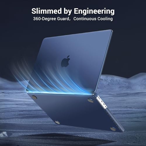 MOSISO Compatible with MacBook Pro 16 inch Case M5 M4 M3 M2 M1 2026-2021 | Seamlessly Closes Anti-Crack&Anti-Fingerprints Hard Shell for A3429 A3428 A3403 A3186 A2991 A2780 A2485, Midnight Blue - color: Midnight Blue