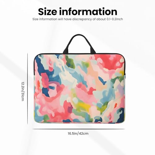 Pink and Black Paint Graffiti 14 Inch Laptop Sleeve Case，Handheld Waterproof/Shockproof Computer Carrying Bag Suitable for Daily Travel/Tourism/Business Trips, etc - color: Pink And Black Paint Graffiti