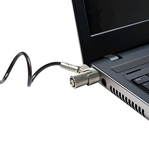 CTA Digital Steel Security Lock – CTA Looped Steel Security Cable Lock with Standard Kensington Lock and Key for Laptops (LT-SC) - style: Kensington Lock