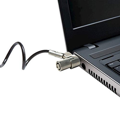 CTA Digital Steel Security Lock – CTA Looped Steel Security Cable Lock with Standard Kensington Lock and Key for Laptops (LT-SC) - style: Kensington Lock