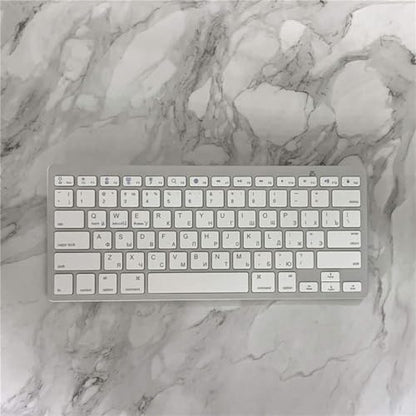 Wireless Russian Keyboard, Minority Language Keypad Cyrillic Keyboard Ultra Thin Lightweight Silent Bluetooth Keyboards for Laptop/PC/Tablet/Desktop/Smart TV (Russian) - style: Russian