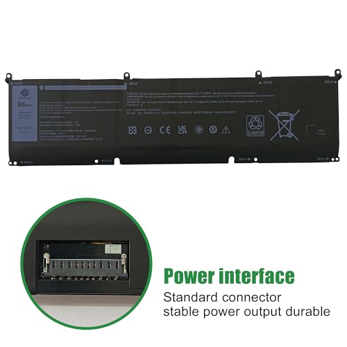 69KF2 Laptop Battery Replacement for Dell G15 5510 5511 5515 5520 5521 5525 Precision 5550 5560 Inspiron 7510 7610 Vostro 7620 Series CPX-70N2F 70N2F 070N2F 0M59JH M59JH 11.4V 86Wh 7167mAh - size: 13.4*5.7*1.4inch 69KF2