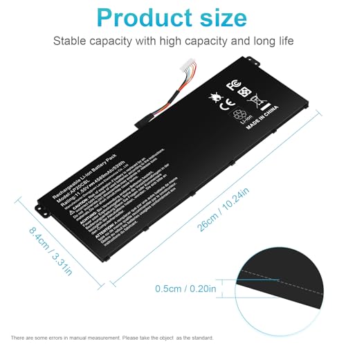 Futurebatt AP20CBL Battery Replacement for Acer Aspire 5 A515-45 A515-46 A515-56 Aspire 7 A715-43G Swift 3 SF314-43 SF314-511 Vero AV15-51 TravelMate Spin B3 B311RNA-32 53Wh - size: AP20CBL