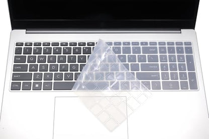 Silicone Keyboard Skin Cover Compatible for HP OmniBook 5 AI 16" 16-ag 16-af 16-ba 16-bc 16z-ag100 16z-bc100 Series Laptop 16-af1037nr 16-bc1047nr (NOT for OmniBook 5 16-fb/cf 14-he/fp Series) (Clear) - color: Clear