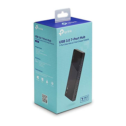 TP-Link [2nd Gen] TP-Link 7-Port USB 3.0 Ultra Slim Hub Including 3 BC 1.2 Charging Ports up to 5V / 1.5A. Compatible with Windows, Mac, Chrome & Linux OS, with Power On/Off Button (UH700)