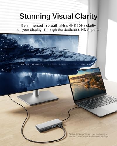 Belkin USB-C Hub, 7-in-1 MultiPort Docking Station for MacBook & Windows - 85W USB-C Power Delivery 3.0, 4K HDMI 1.4, 2x USB-A 3.0, SD 3.0, Micro SD 3.0, & 3.5mm Audio Jack - style: 7-in-1 USB-C Hub