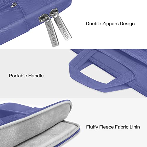 MOSISO Laptop Shoulder Bag Polyester Flapover Briefcase Sleeve Case | Compatible with MacBook Air/Pro,13-13.3 inch Notebook,Compatible with MacBook Pro 14 inch M5 M4 M3 M2 M1 2026, Lavender Gray - color: Lavender Gray, size: 13.3 inch