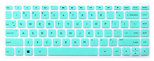Keyboard Cover Compatible 2019 2018 14 inch HP Laptop Pavilion x360 14M-BA 14M-BA011DX 14M-BA014DX 14M-CD 14-BF 14M-BW 14-BW065BR 14-CM 14-CF Series (esc Delete ctrl Keys are Square Angles) (Mint) - color: Mint
