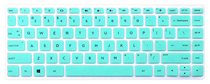 Keyboard Cover Compatible 2019 2018 14 inch HP Laptop Pavilion x360 14M-BA 14M-BA011DX 14M-BA014DX 14M-CD 14-BF 14M-BW 14-BW065BR 14-CM 14-CF Series (esc Delete ctrl Keys are Square Angles) (Mint) - color: Mint