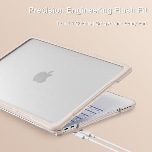 MOSISO Compatible with MacBook Neo Case 13 inch 2026 A3404 A18 Pro Chip | Anti-Crack Cover Protective Hard Shell Case with Shock-Absorbing TPU Bumper, Khaki - color: Khaki