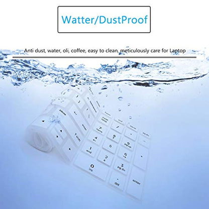 Keyboard Cover for 17.3" HP Laptop 17-by 17-by2053cl 17-by4633dx 17-by0061st 17-by0021dx, HP Envy 17m-ae011 17m-ae111 /17.3 hp 17-bs Series 17-bs010 17-bs020 17-bs019 17-bs049 /15.6" HP Envy X360 15 - color: White
