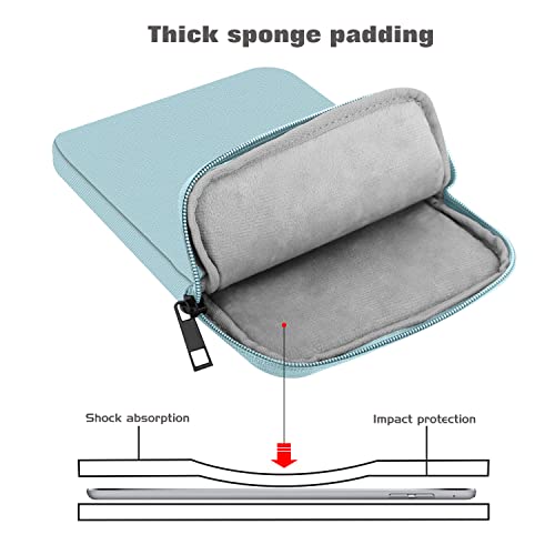 MoKo 9-11 Inch Tablet Sleeve Bag Padded Protetive Carrying Case | Fits New 11inch iPad Air M4, iPad A16 2025, iPad Pro 11 M4, Air 5/4/3, iPad 10/9/8th Gen, Tab S8/S9 11", Misty Blue - color: Misty Blue, size: 9-11 inch