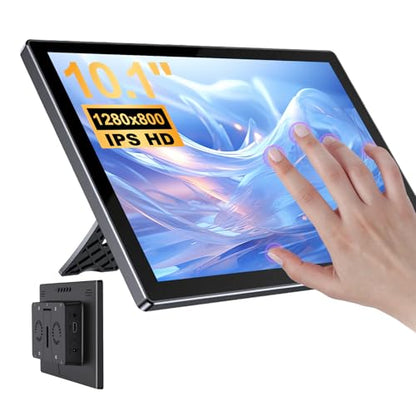 10.1 Inch Touchscreen for Raspberry Pi,1280 * 800,HDMI USB-C(Dark) | 5-point touch,Quick response,Dual-Speaker,16:10,178°viewing angle,400nits,1500:1,VESA,72%NTSC,IPS - color: dark