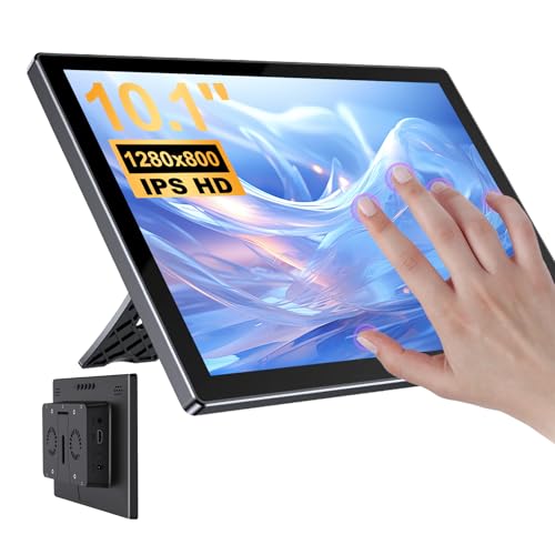 10.1 Inch Touchscreen for Raspberry Pi,1280 * 800,HDMI USB-C(Dark) | 5-point touch,Quick response,Dual-Speaker,16:10,178°viewing angle,400nits,1500:1,VESA,72%NTSC,IPS - color: dark