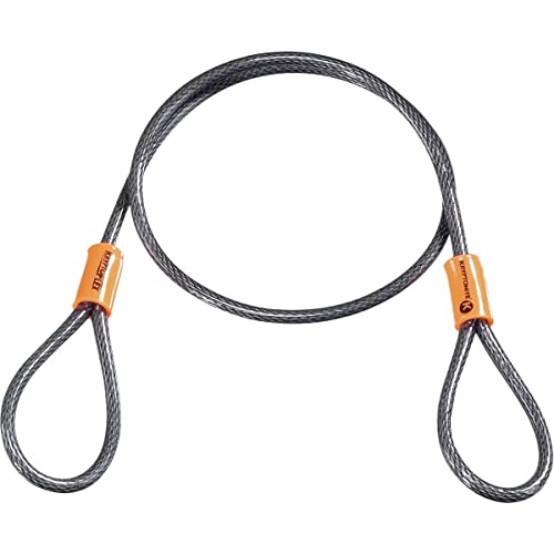 Kryptonite KryptoFlex 525 Double Loop 2.5 FT Braided Steel Security Cable | 5mm Thick Anti-Theft Flex Bike Lock Cable with Protective Vinyl Coating, Compatible with U-Locks, Disc Locks and Padlocks