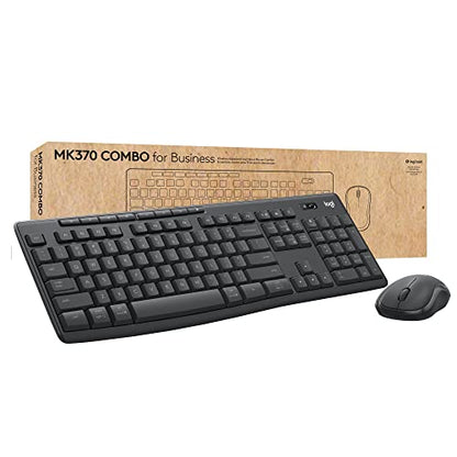 Logitech MK370 for Business Wireless Keyboard and Mouse Combo - Graphite | For Business, Full-Size Keyboard, Secure Logi Bolt USB Receiver, Bluetooth, Globally Certified Windows, Mac, Chrome, Linux - size: One Size