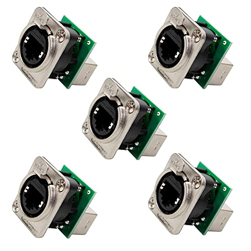 D R Series RJ45 NE8FDP Panel-Mount Connector (N8FDP_5Pack) - size: N8FDP_5Pack