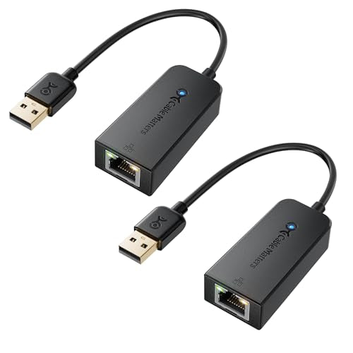 Cable Matters 2-Pack USB 2.0 to Ethernet Adapter, Plug & Play | PXE MAC Address Clone, 10/100 Mbps, for Laptop, No Power/Charging, Not for Roku/Fire TV/Nintendo - size: 2-Pack