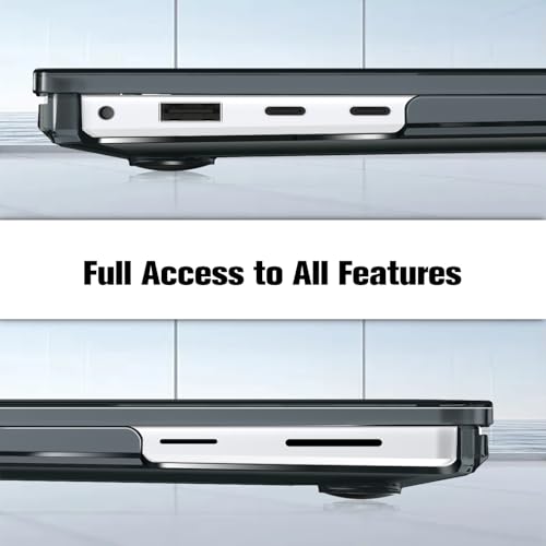 Fintie Case for 15 Inch Microsoft Surface Laptop 7 (2024 Release Model: 2037) / Surface Laptop 8th 15-inch (2026) - Protective Slim Snap On Hard Shell Cover (Crystal Black) - color: Crystal Black