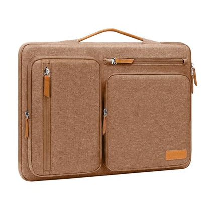 MOSISO 360 Protective Laptop Case 16 inch, 15-15.6 inch Laptop Sleeve | Compatible with MacBook Pro 16, HP Acer Dell Lenovo ASUS, Side Open Carrying Case with 4 Zipper Pockets, Mocha - color: Mocha, size: 16 inch