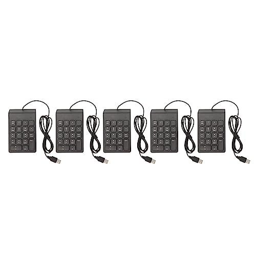 Wired Number Pad 18 Keys, Ergonomic USB Mini Numeric Keypad, Plug and Play Quiet Typing for PC Laptop Desktop, 2 Pack (Silicone) - size: Silicone