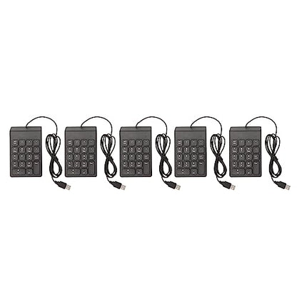 Wired Number Pad 18 Keys, Ergonomic USB Mini Numeric Keypad, Plug and Play Quiet Typing for PC Laptop Desktop, 2 Pack (Silicone) - size: Silicone