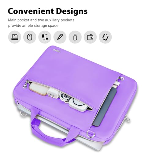 Laptop Bag Case for Women Men Messenger Briefcase Bag, 17 17.3 Inch | Compatible with HP OmniBook Envy Omen Pavilion/Dell Inspiron Precision/LG Gram/Yoga ThinkPad, Carrying Bag 18 inch, Purple - color: Purple, size: 17.3 inch