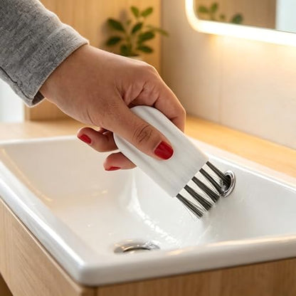 6Pcs Mini Keyboard Compute Cleaning Brush, Multifunctional Gap Cleaning Tool with Soft Bristles for Keyboard, Cup Lid, Window Track, Kitchen Appliances, Small Spaces, (White)